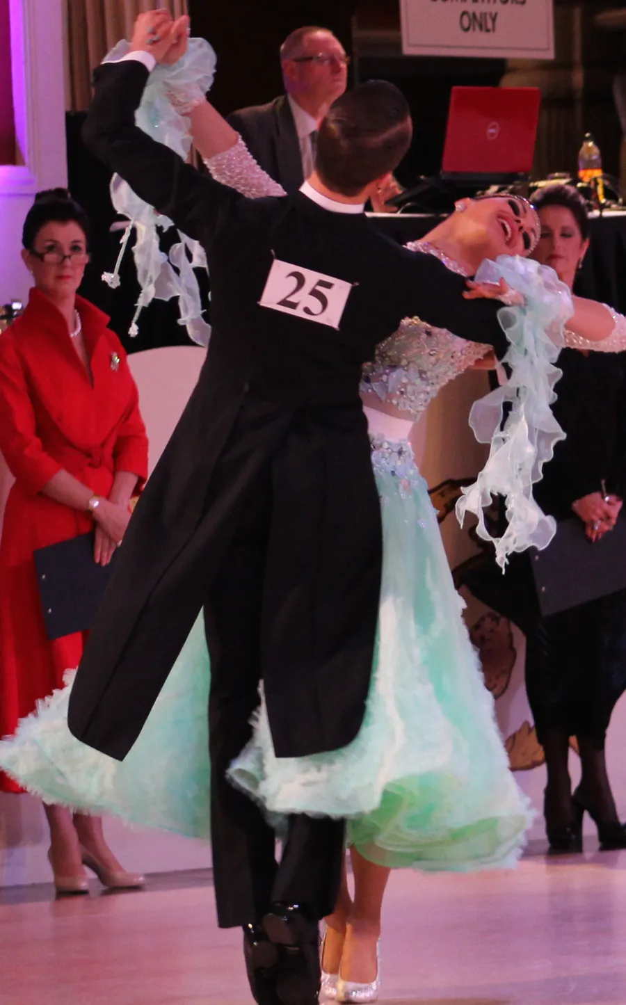 World Youth ballroom dance champions in competition hold