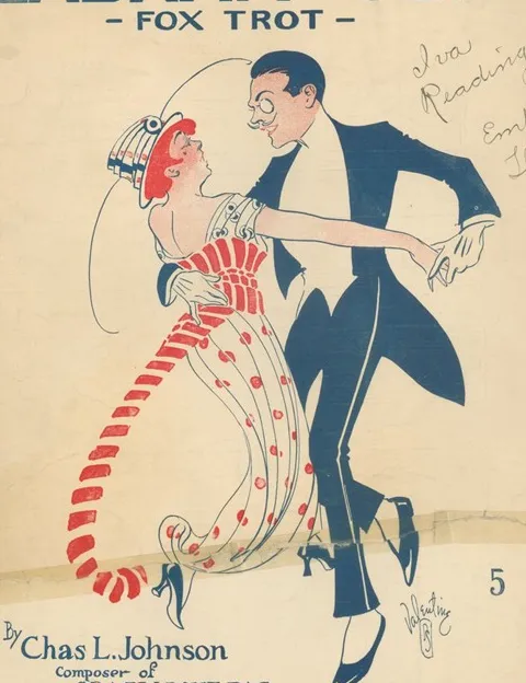 Historic 1915 sheet music cover for the foxtrot, from the dance's earliest years