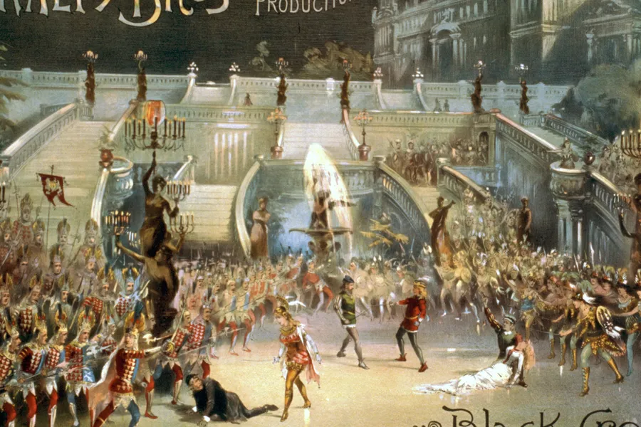 Historic poster for The Black Crook, the 1866 production widely considered the first musical