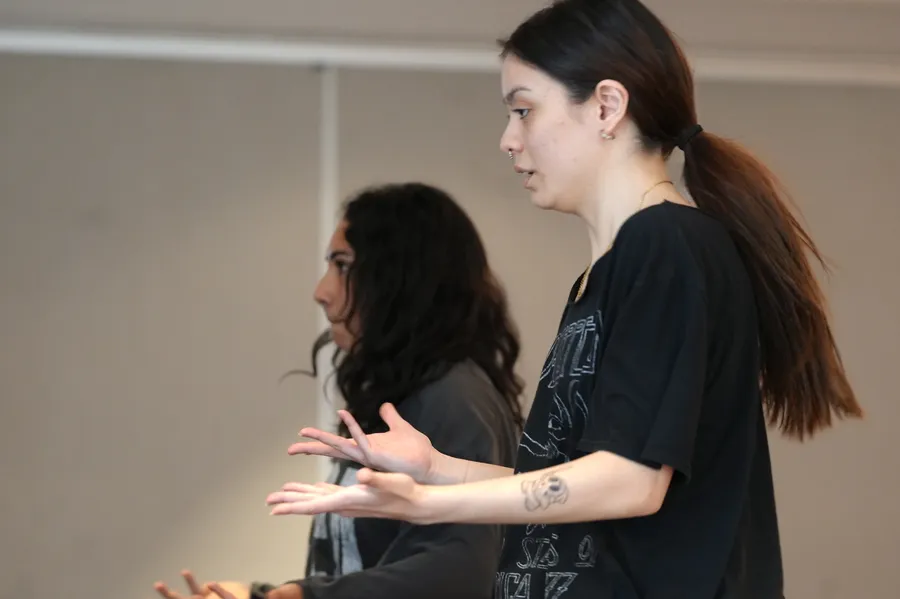 Dancers in a Hip Hop/Reggaeton class at a dance festival