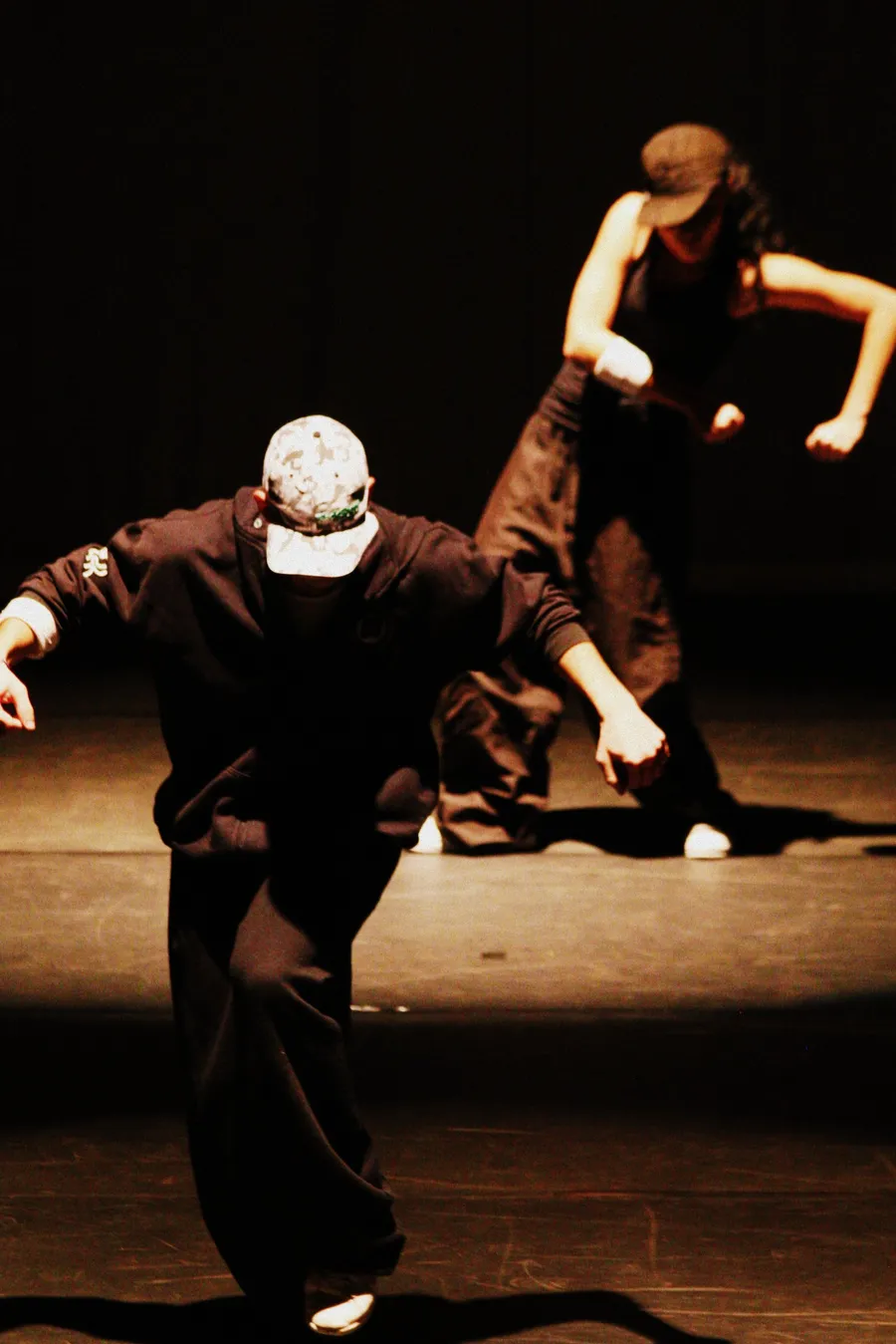 Street dancers performing at a dance contest