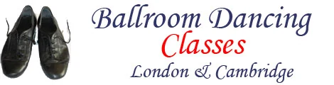 Logo with dancing shoes and text
