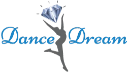 Logo with text and diamond graphic
