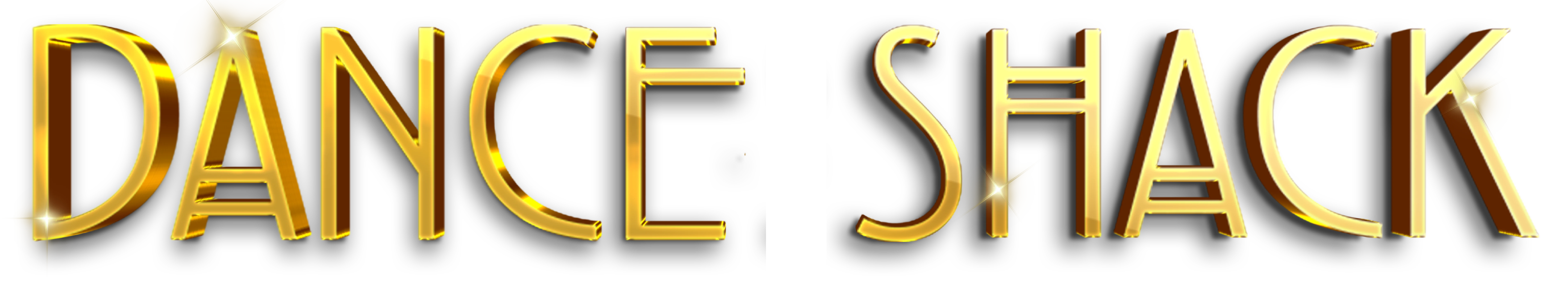 Dance Shack logo in gold lettering