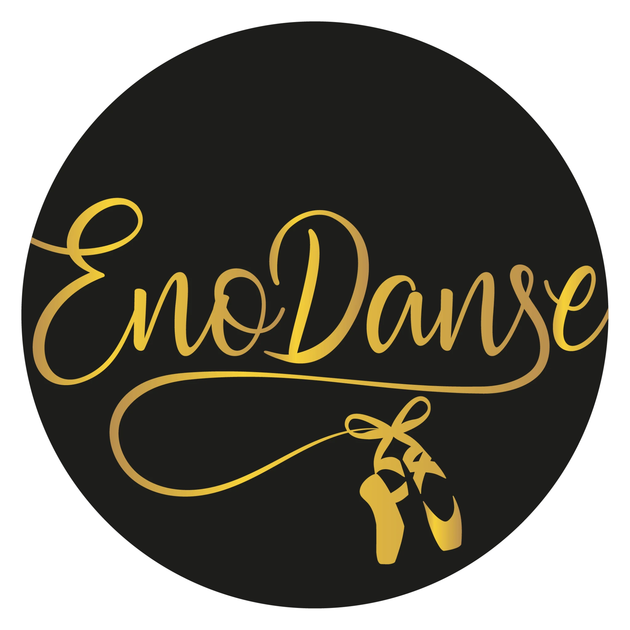 Logo of EnoDanse with ballet shoes