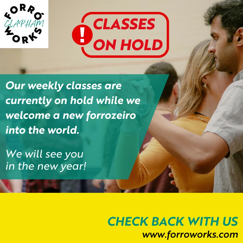 Forró dance class announcement banner