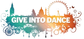 Logo with text and city skyline design