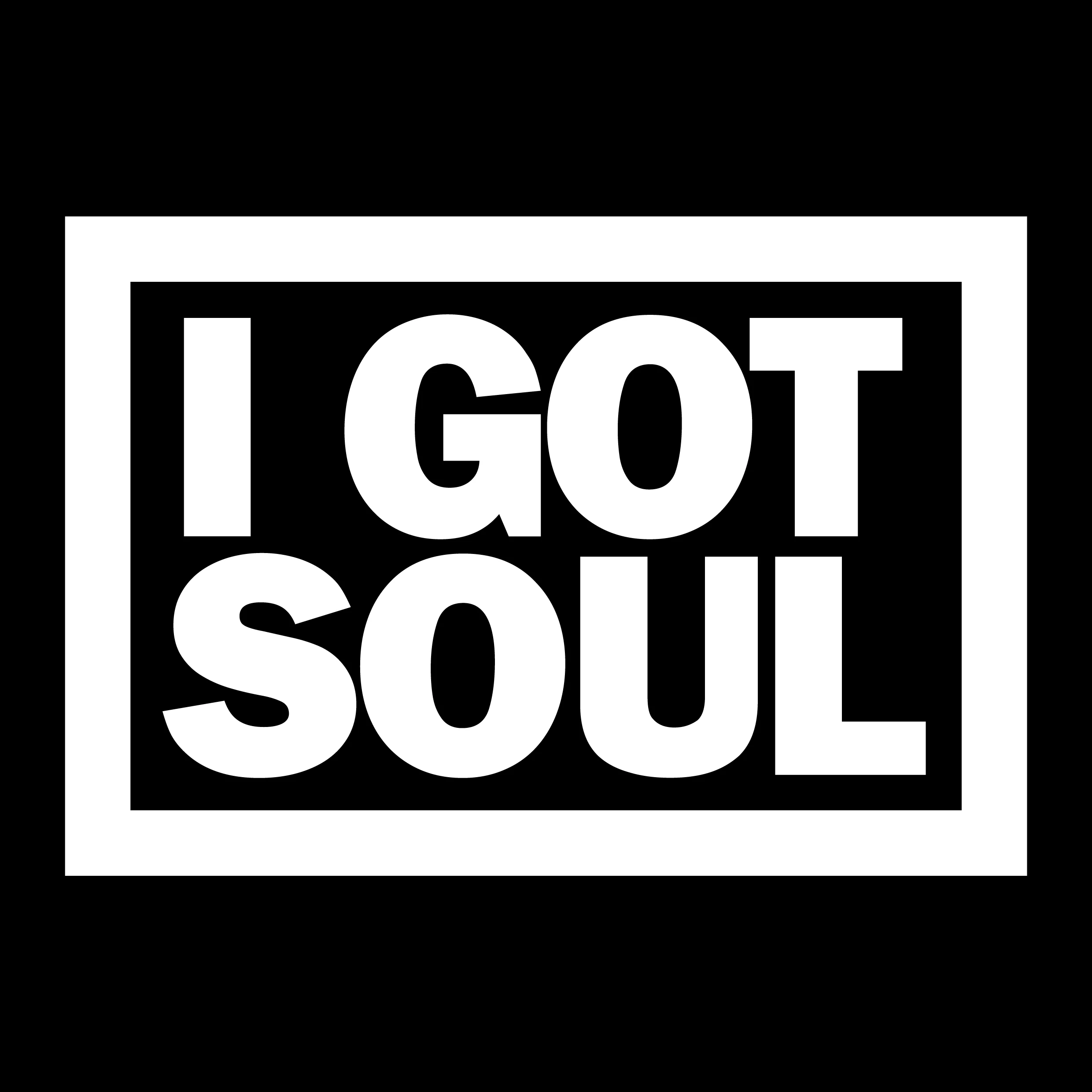 Logo with bold text on black background