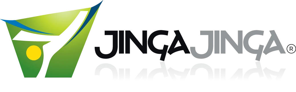 Logo of Jinga Jinga Academy with green and yellow elements