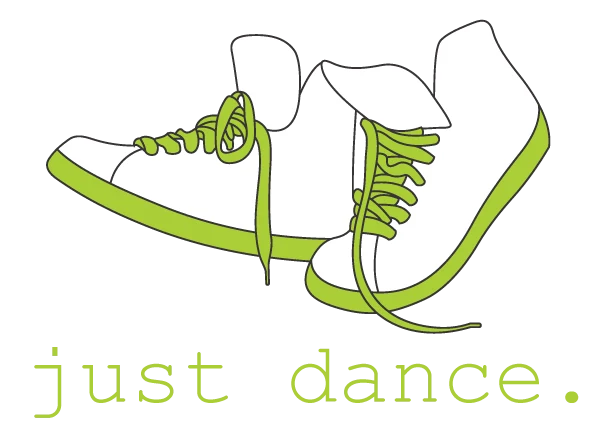 Just Dance UK logo with green shoes