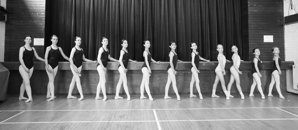 Group of ballet dancers in a studio