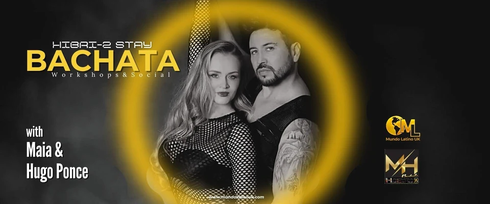 Bachata dance promotional image with couple