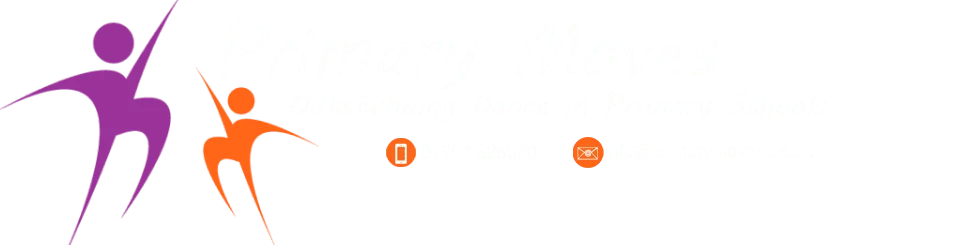 Logo with dancers and text for Primary Moves Ballet Kingston