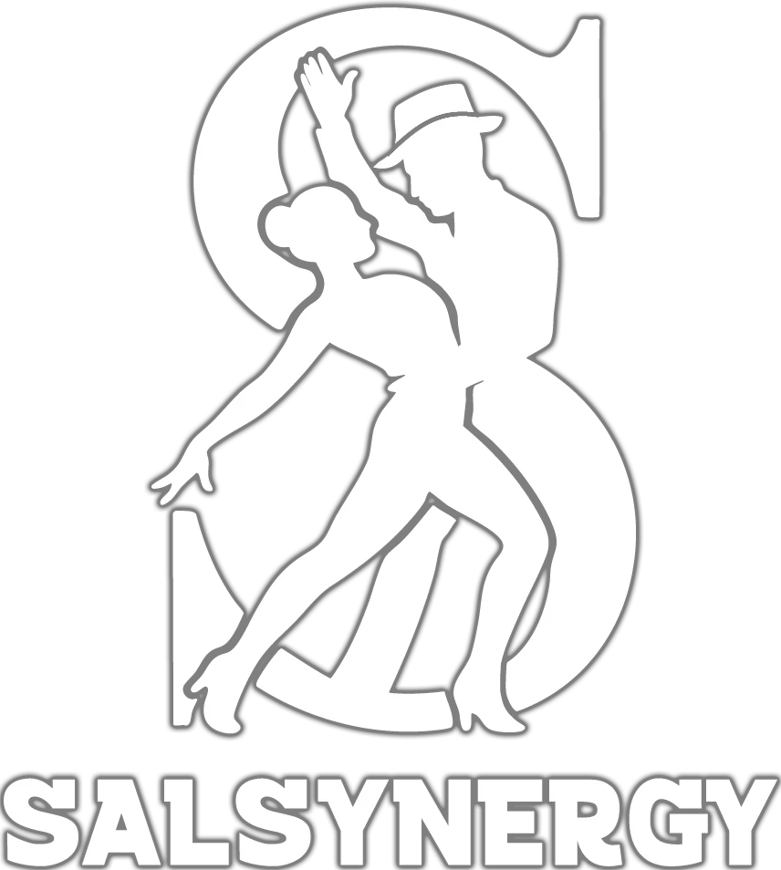 Logo featuring dancers and the word Salsynergy