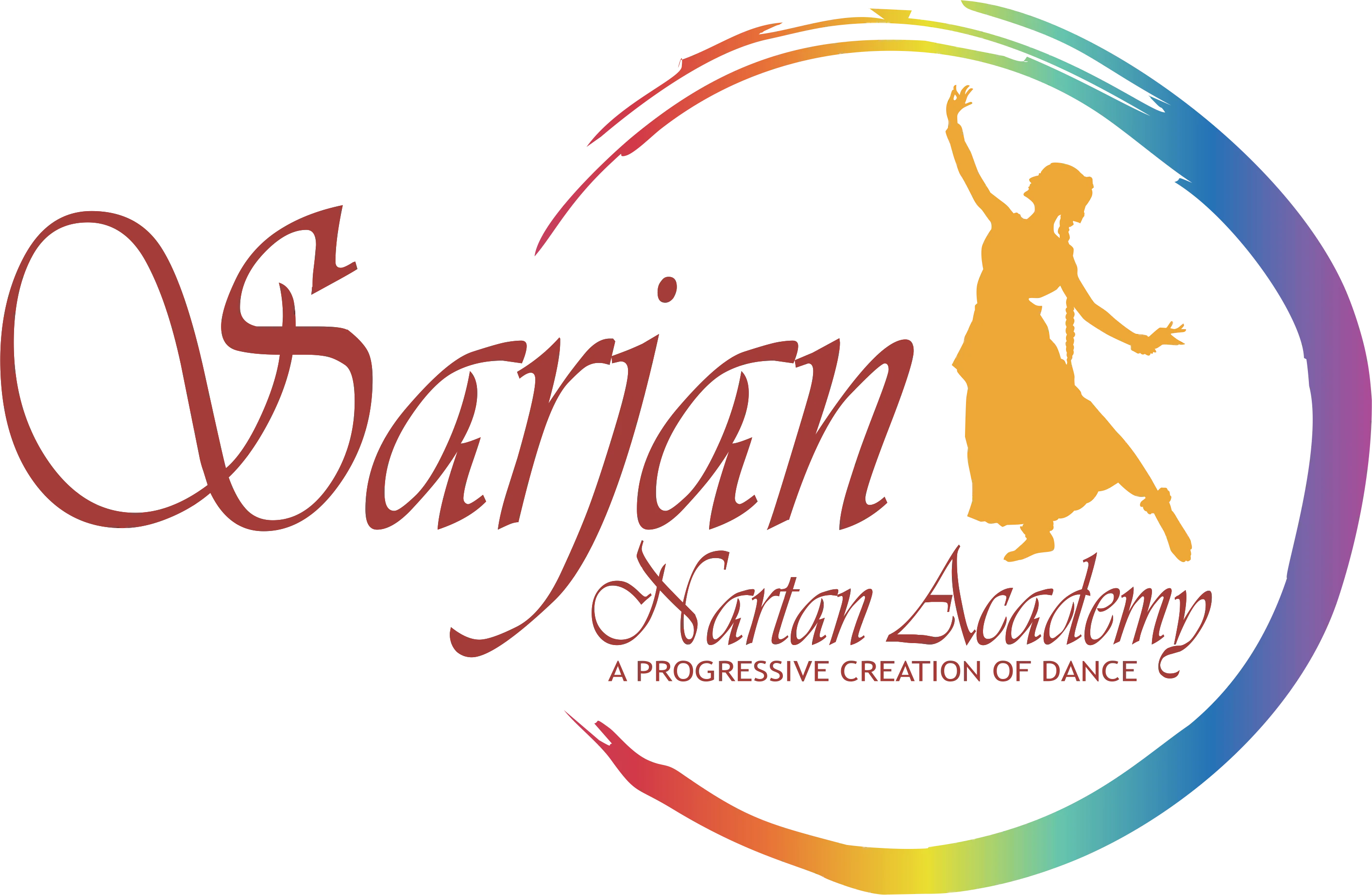Logo of Sarjan Nartan Academy with dancer silhouette