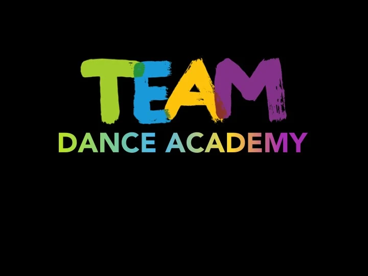 Colorful logo with text TEAM DANCE ACADEMY