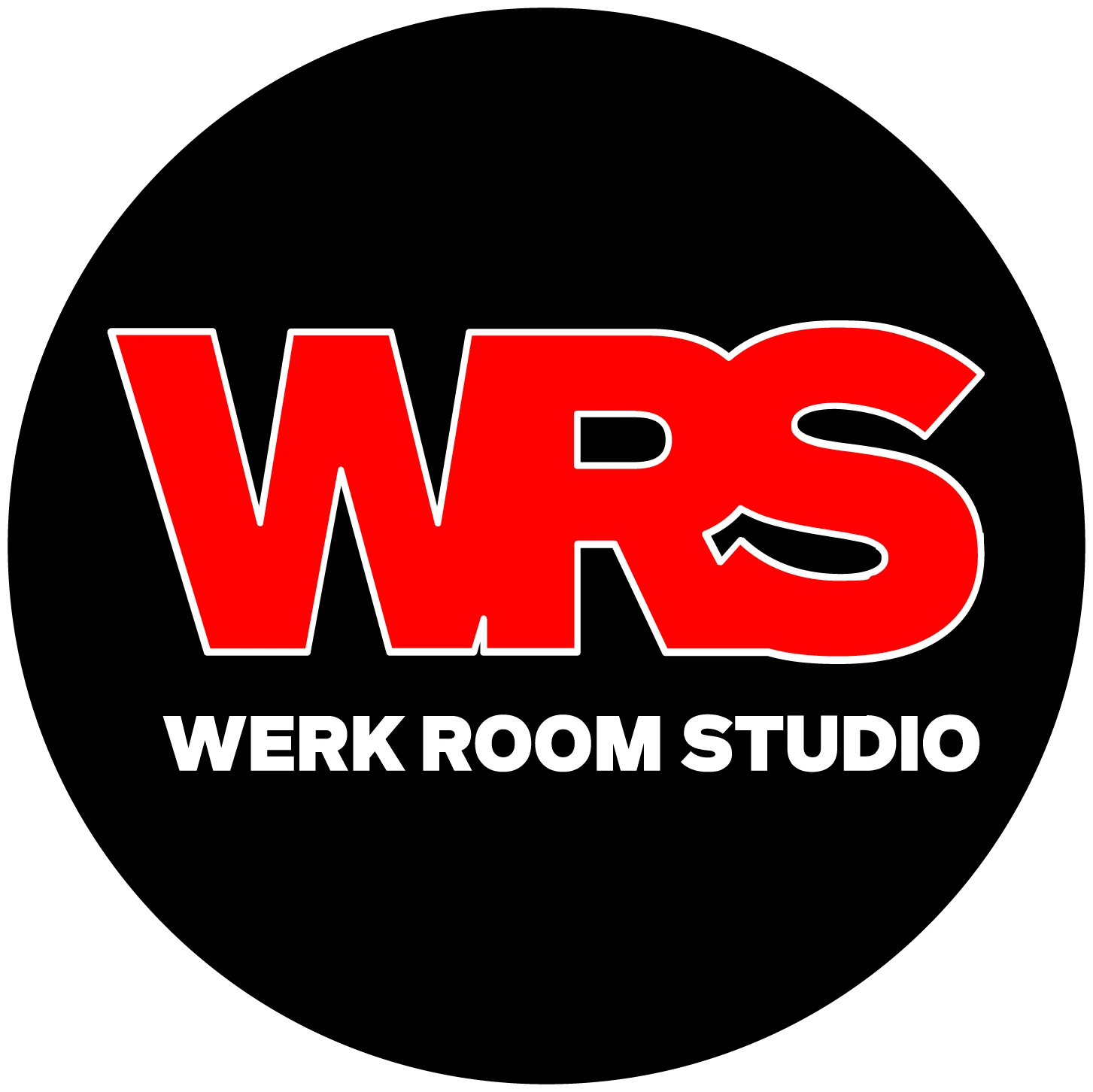 Logo of Werk Room Studio in red and black